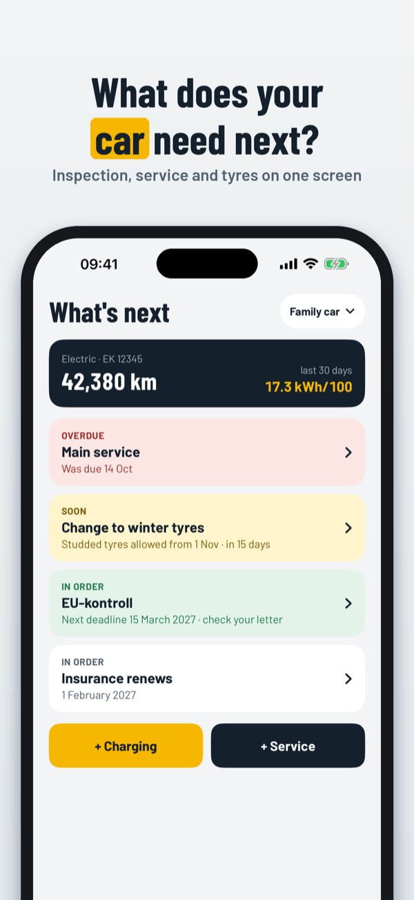 Bilboka – Car Service Log – Screenshot 1