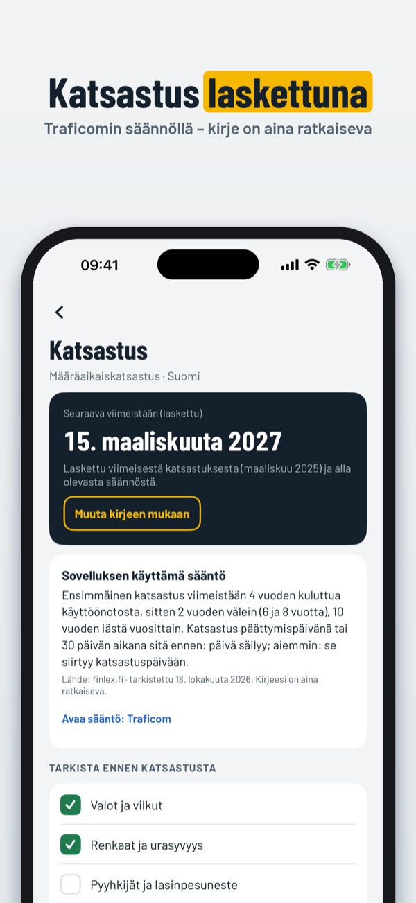 Autokirja – katsastus – Screenshot 2