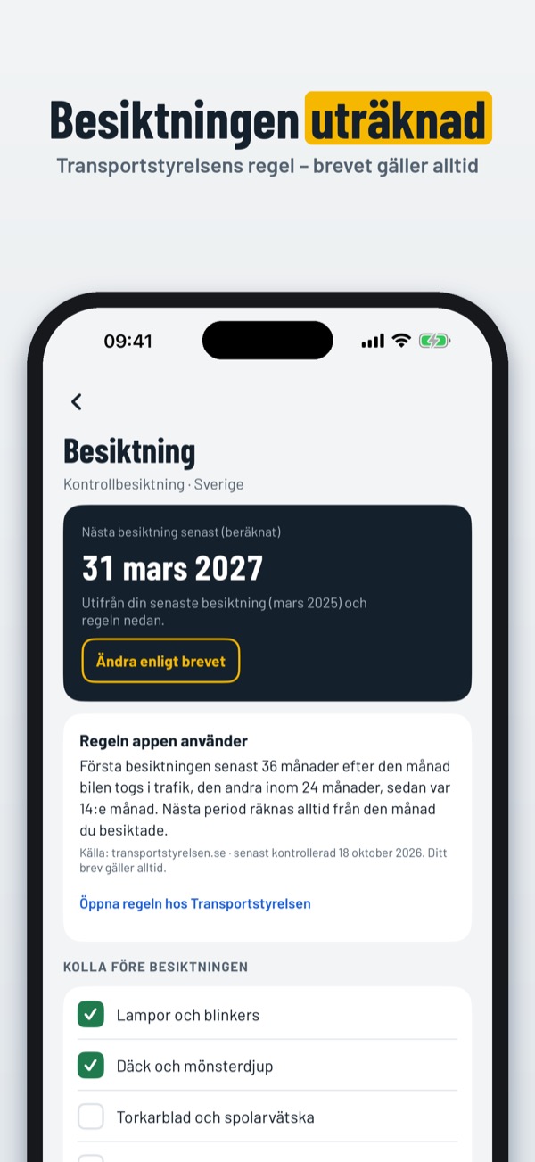 Bilboken – besiktning – Screenshot 2