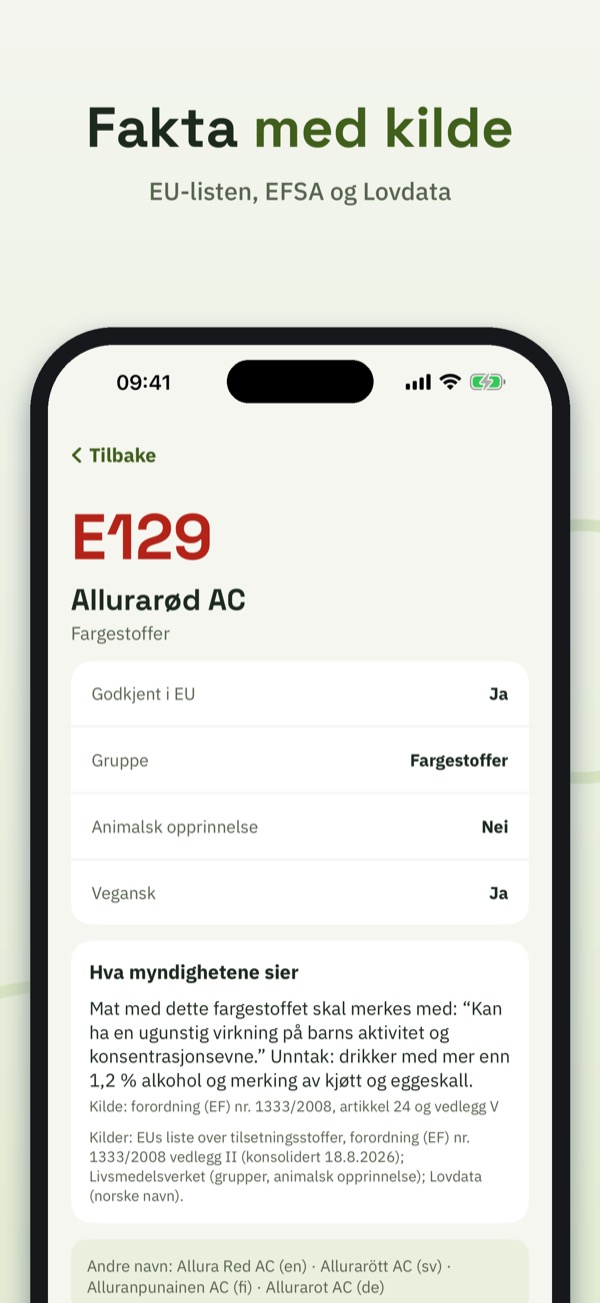 E-nummer – E-koll – Screenshot 3