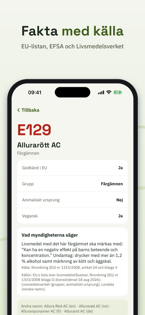 E-nummer – E-koll – Screenshot 3