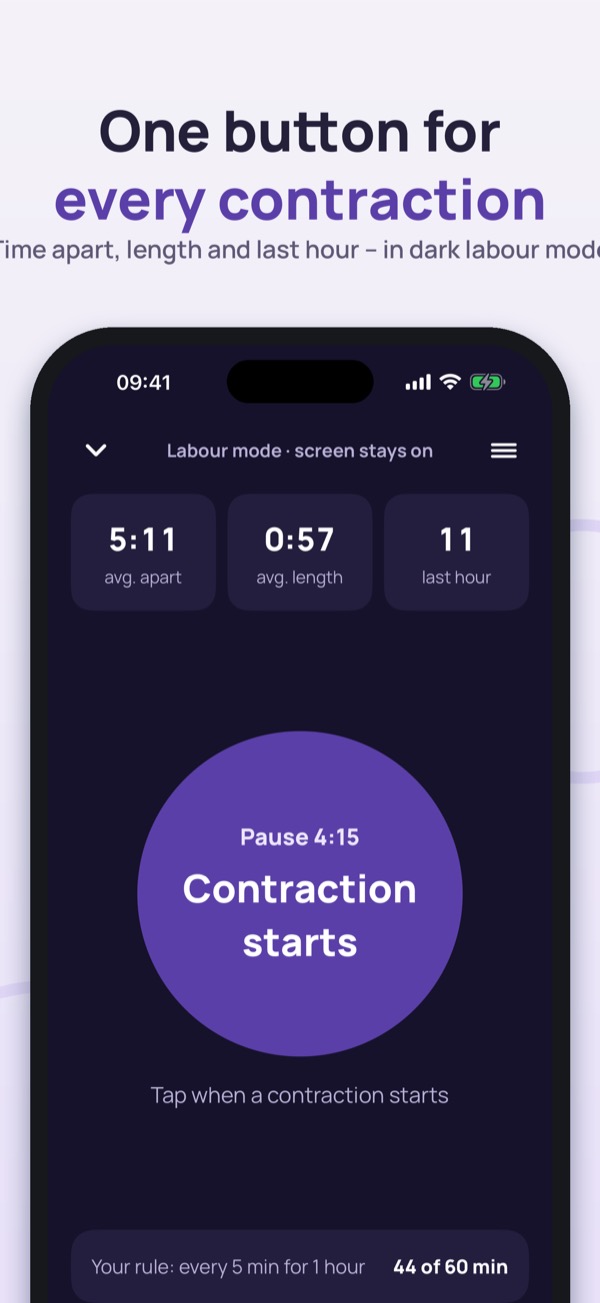Fødselsklar: Labour Timer – Screenshot 1