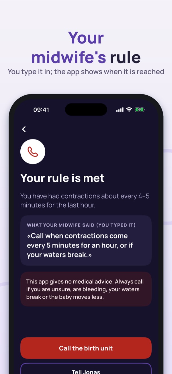 Fødselsklar: Labour Timer – Screenshot 2