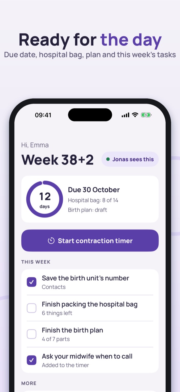 Fødselsklar: Labour Timer – Screenshot 3