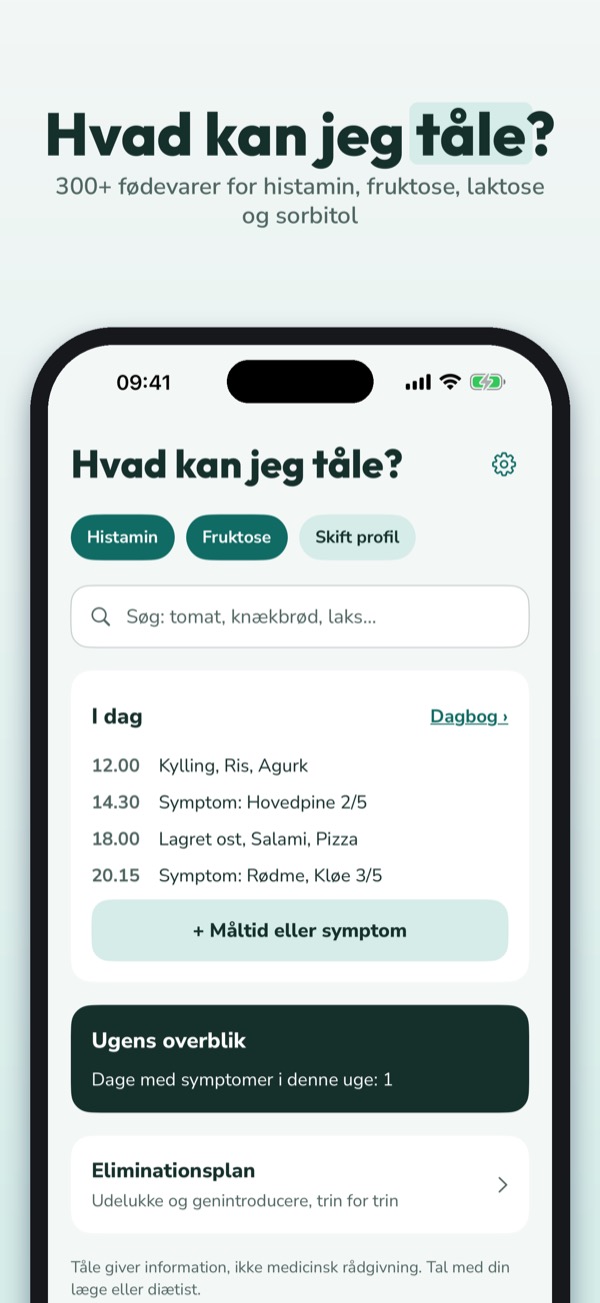 Tåle – histamin & fruktose 1