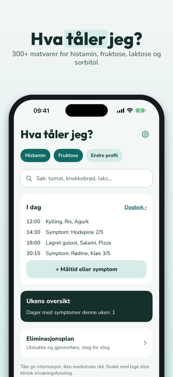Tåle – histamin & fruktose 1