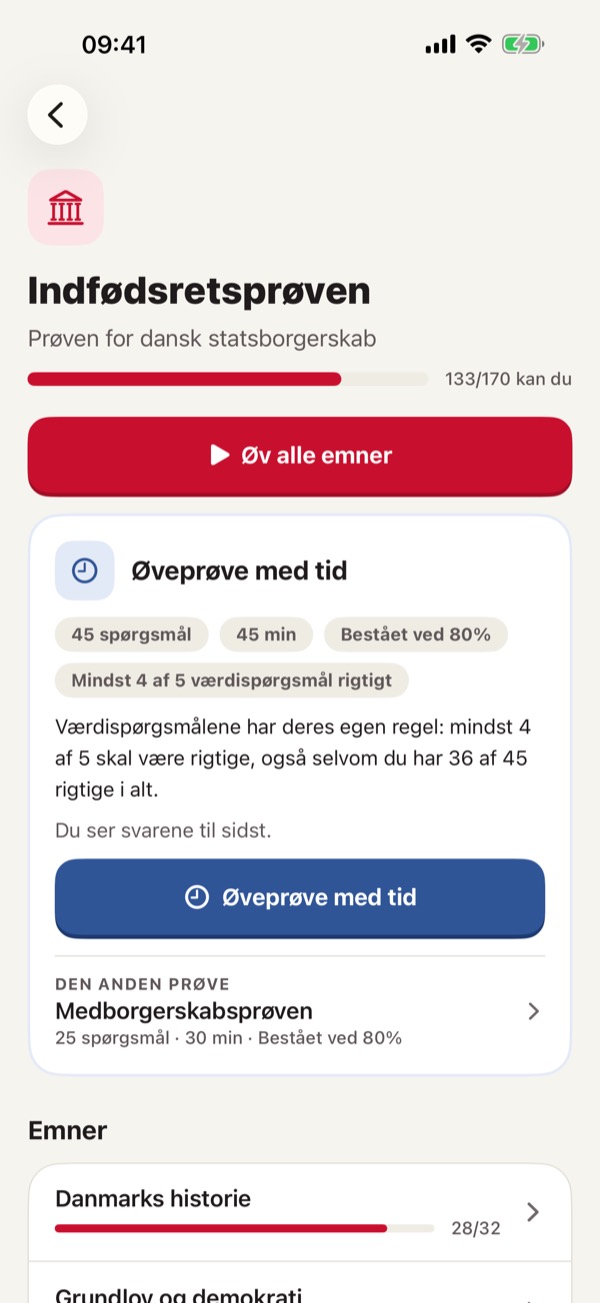 Indfødsretsprøven 2026/2027 – Screenshot 2