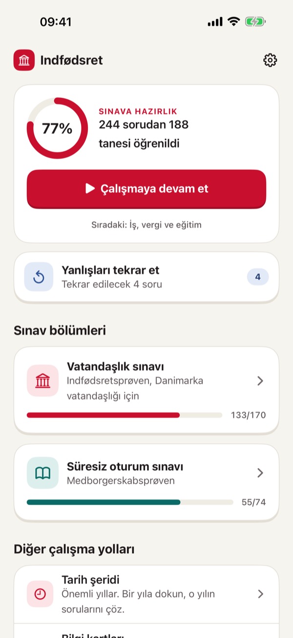 Danimarka Vatandaşlık Testi – Screenshot 1