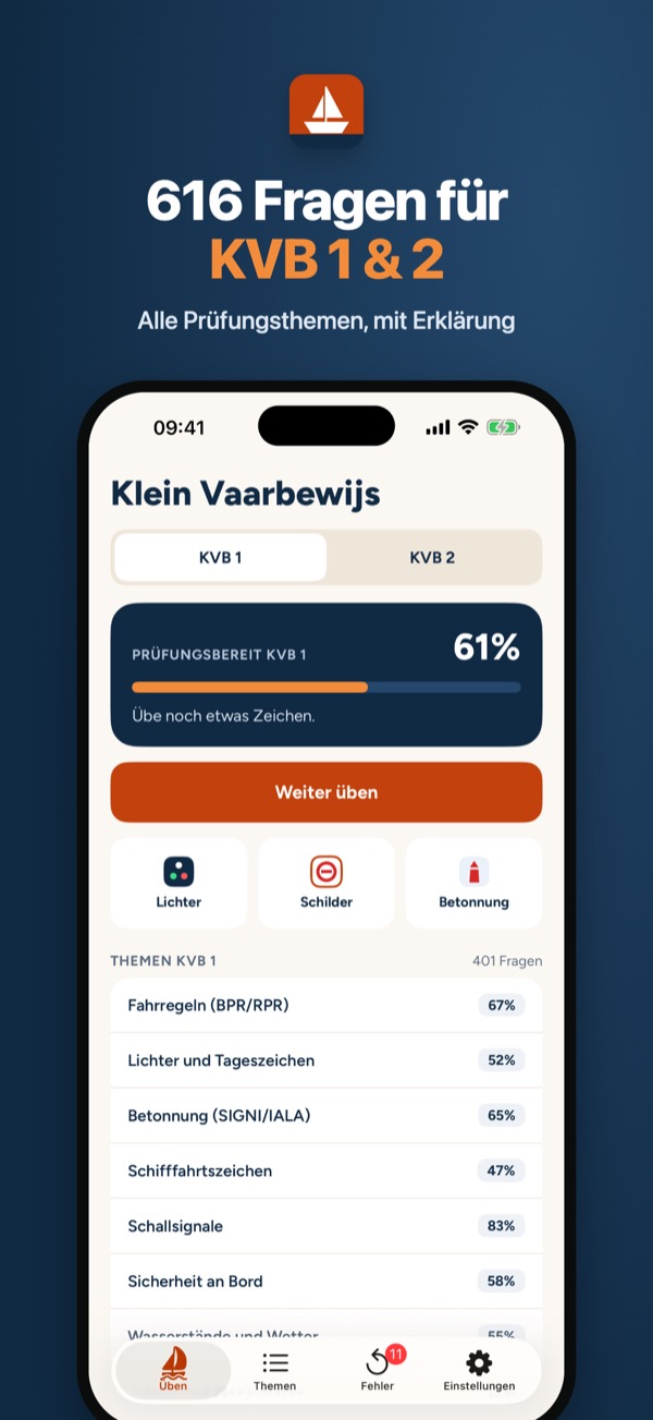 Vaarbewijs KVB 1 & 2 Trainer – Screenshot 1
