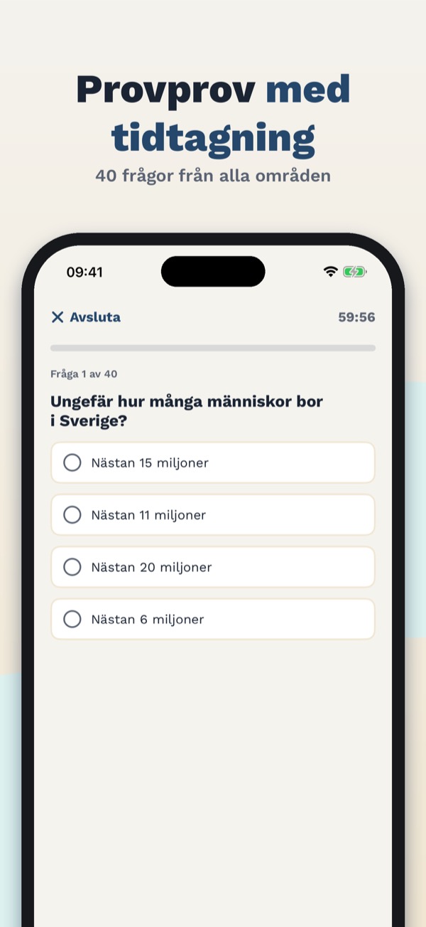 Provklar – medborgarskapsprov 3