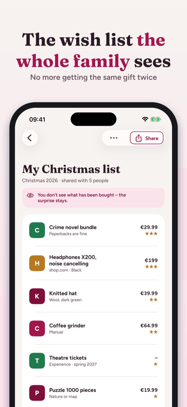 Wishlist – Gift Lists 1
