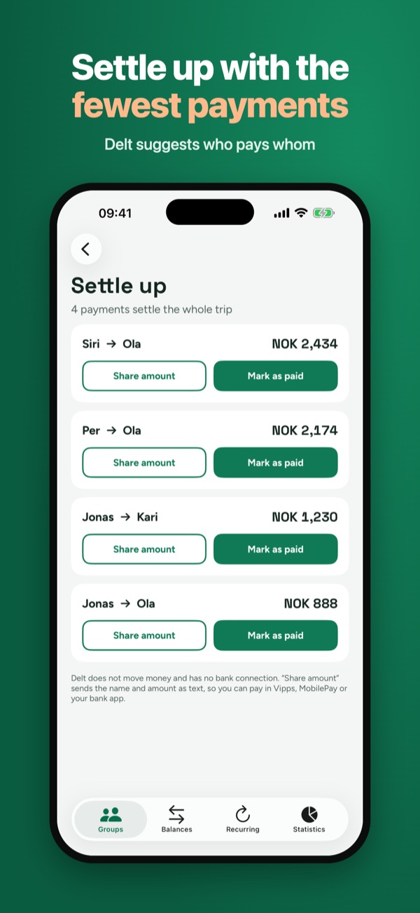 Delt – Split Group Expenses – 3